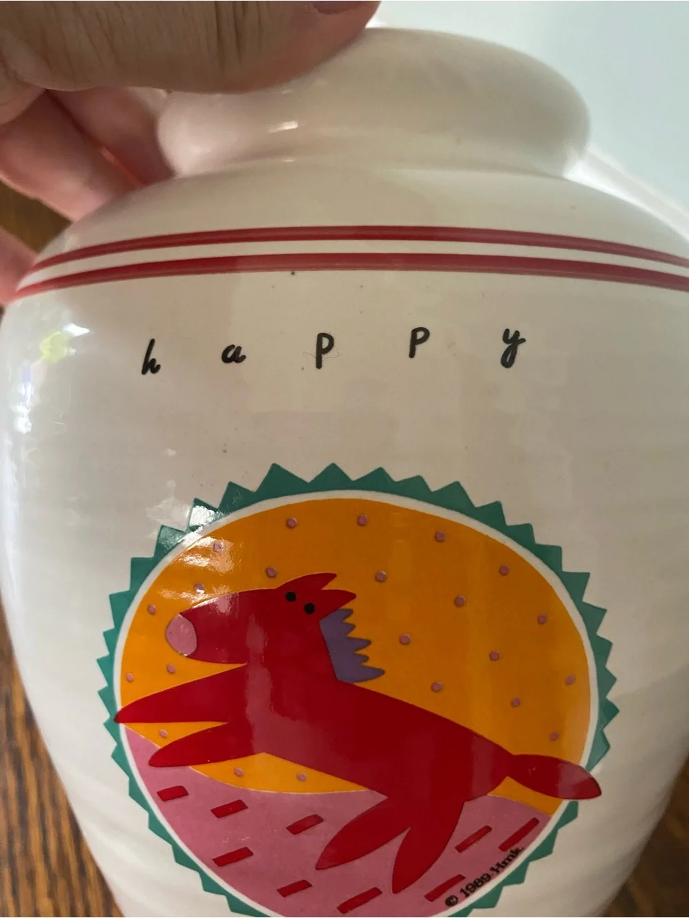Pottery Craft USA Vintage 1989 Vase “Happy Trails” Colorful Horse Southwestern - Picture 7 of 11